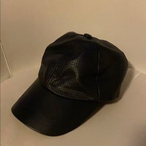 Zara faux leather cap